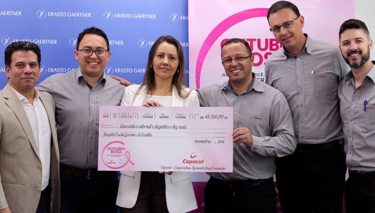 Entrega dos valores da campanha Tilápia Copacol Outubro Rosa é finalizada