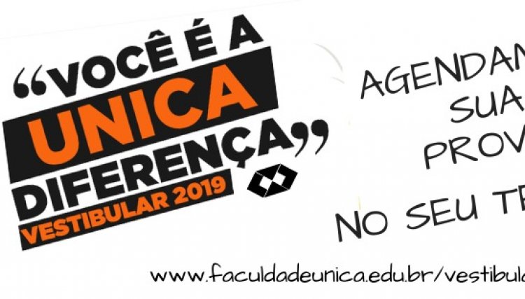 Faculdade Unica oferece a opção de agendar o vestibular