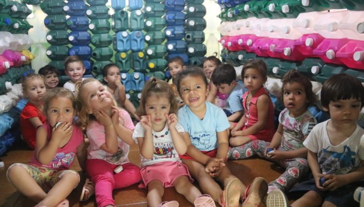 Casa pedagógica é construída pela Equipe do CMEI em Cafelândia