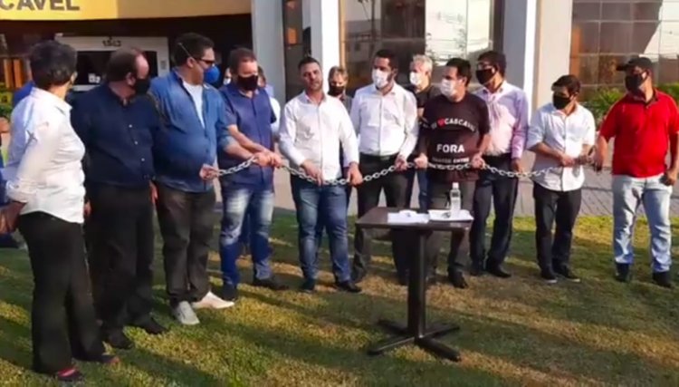 Vereadores de Cafelândia participam de evento realizado em Cascavel contra os pedágios, veja o vídeo 