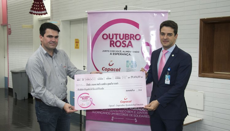 Campanha Tilápia Copacol Outubro Rosa, entrega mais de R$ 20 mil para o IHB de Brasília
