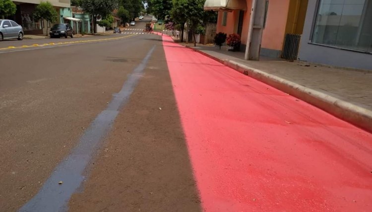 Nova Aurora tem avanço nas obras da ciclovia