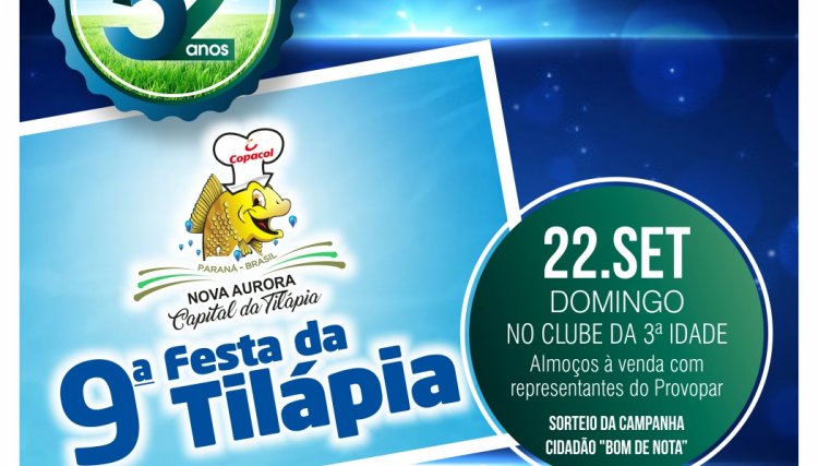 Ingressos do 9º almoço da Tilápia estão sendo comercializados em Nova Aurora 