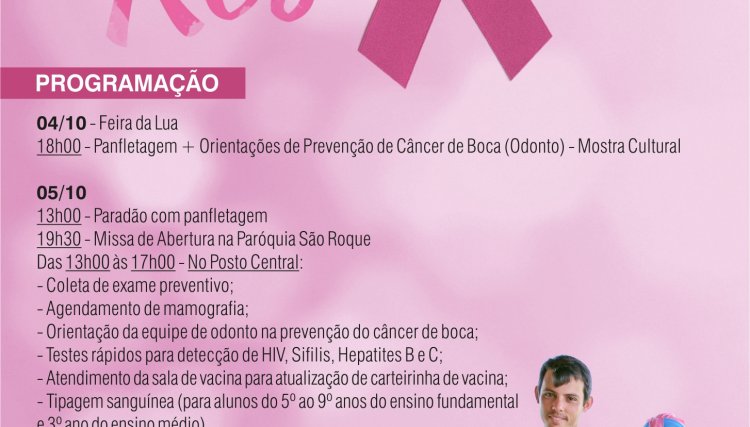 Nova Aurora terá  ações em alusão a Campanha Outubro Rosa