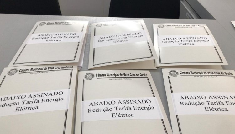 Câmara de Vereadores de Cafelândia organiza abaixo assinado contra tarifas e quedas de energia