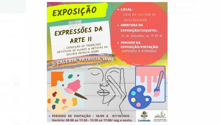 Cafelândia abre exposição  Expressões de Arte II com artista Patrícia Skura