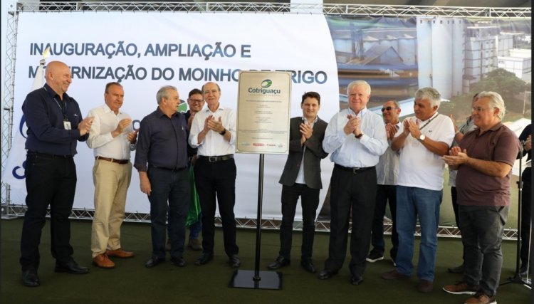 Presidente da Copacol participa da inauguração do Moinho de Trigo da Cotriguaçu 