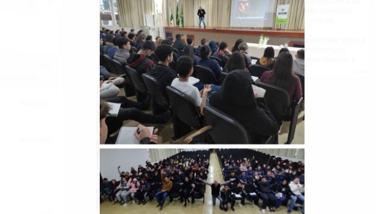 Sicoob realiza palestra de educação financeira para adolescentes do colégio Cívico Militar em Assis  