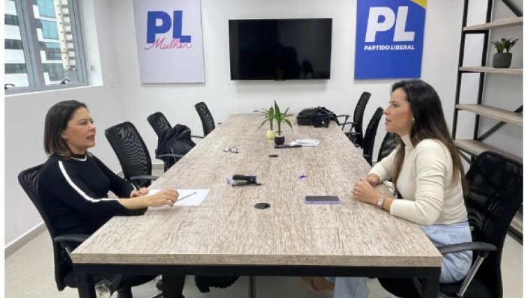 Franciane Micheletto se reúne com presidente do PL Mulher