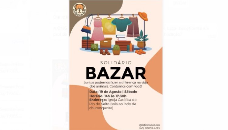 ONG Latidos do Bem realiza Bazar Beneficente para arrecadar fundos e salvar vidas