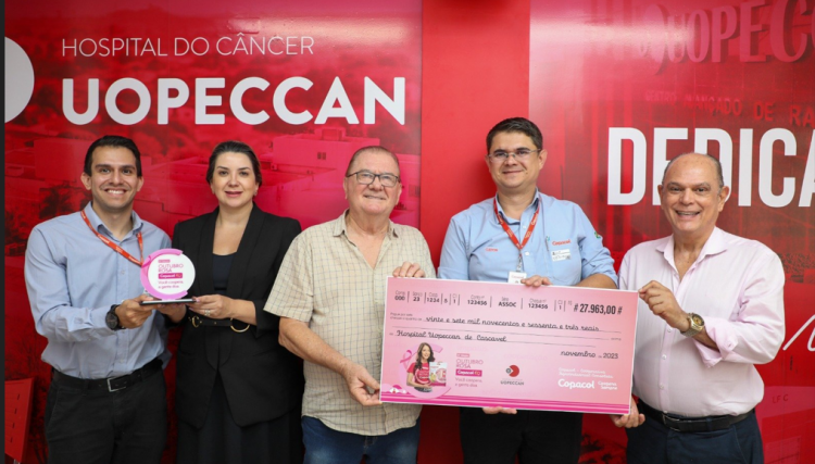 
<br/>Copacol faz a doação de R$ 1 milhão para a cura do câncer