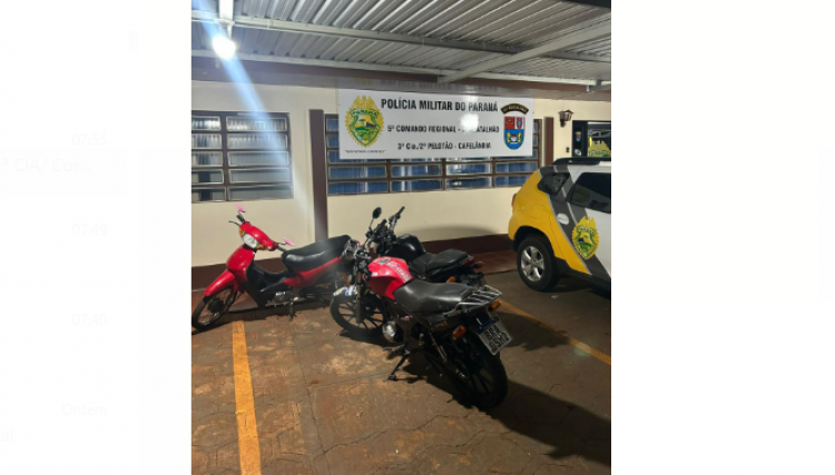 Três motocicletas são apreendidas em Cafelândia por irregularidades 