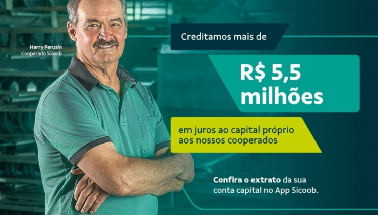 Sicoob Médio Oeste distribuí mais de R$5,5 milhões em juros ao capital social aos associados*