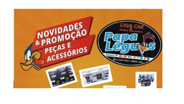 Lava Car & Estética Automotiva Papa Léguas conta agora com loja de acessórios