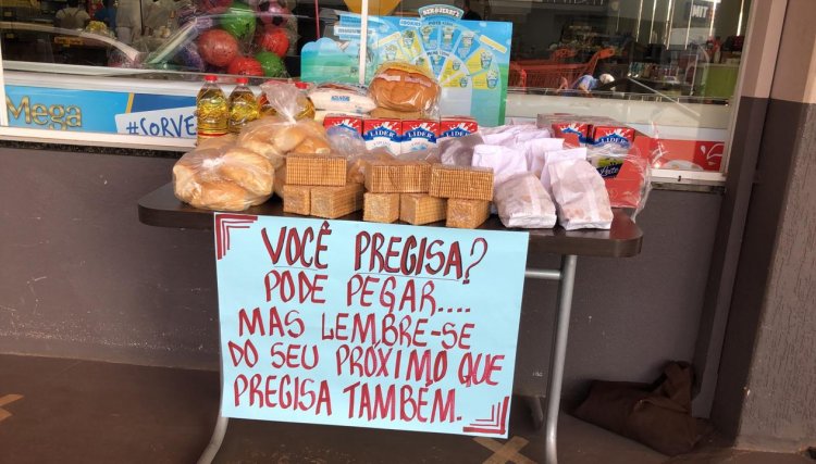 Ação nobre para saciar a fome dos humanos e dos animais em Cafelândia