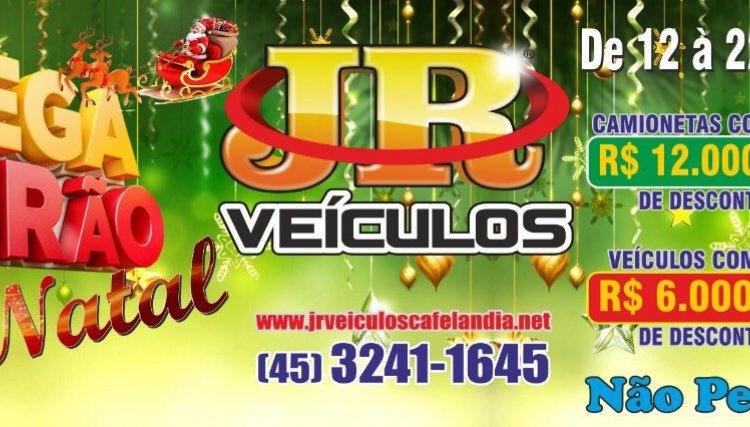 JR Veículos lança em Cafelândia o Mega Feirão de Natal