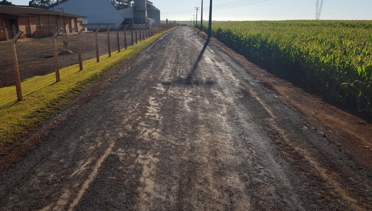 Com a parceria da Itaipu Cafelândia inicia pavimentação do Central Santa Cruz a Jotaesse 