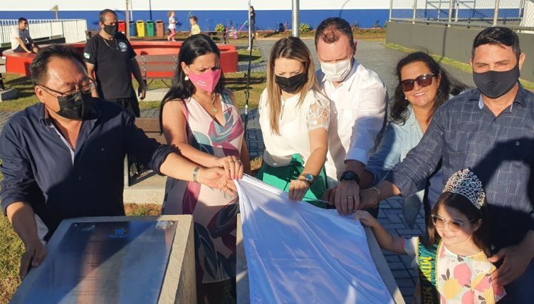 Administração de Cafelândia inaugura praça do Parque São Paulo 
