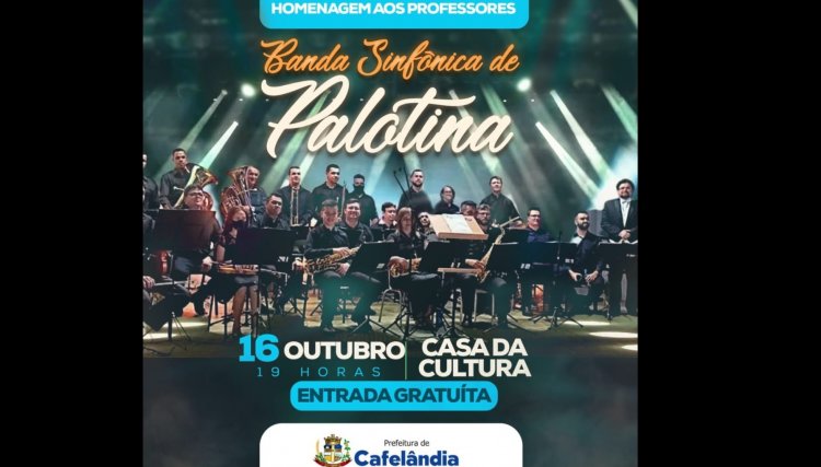 Orquestra Sinfônica de Palotina se apresenta em Cafelândia dia 16, em homenagem ao Dia do Professor