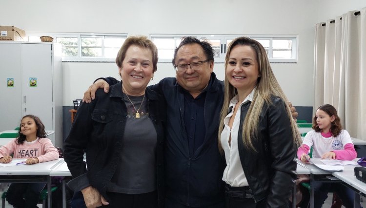 Presidente da Acicaf participa da inauguração das  salas do Theofânio em Cafelândia 