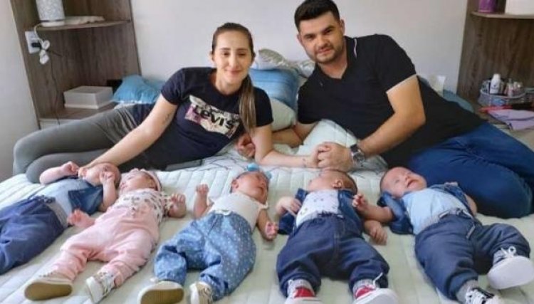 Os quíntuplos do Paraná completam seis meses saudáveis