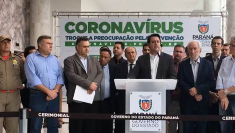 Governador anuncia a suspensão das aulas no Paraná em escolas Públicas e Estaduais