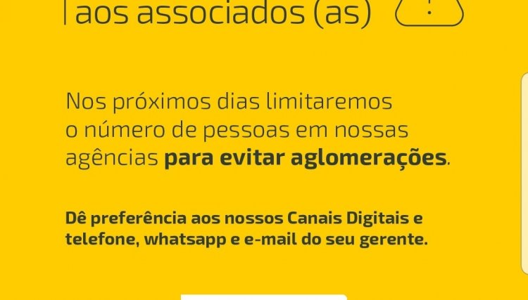 Sicredi vai limitar o número de acesso de pessoas nas suas agências 