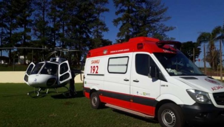 Helicóptero do Consamu faz a transferência de uma criança de apenas um ano 