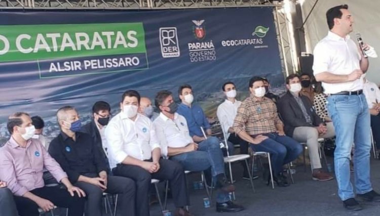  Micheletto participa da solenidade de lançamento das obras do Trevo Cataratas 
