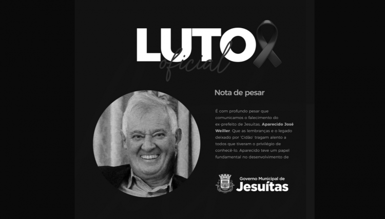 Jesuítas decreta luto oficial de três dias pelo falecimento do ex-prefeito Aparecido José Weiller