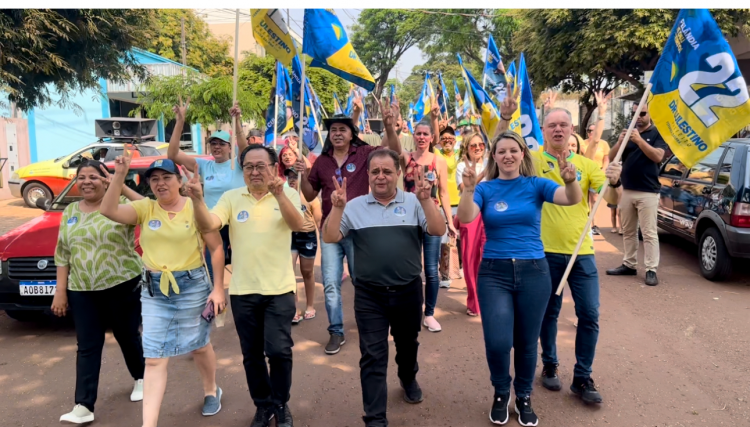 Deputado Batatinha (MDB) participa de passeata em Cafelândia e reforça apoio para Culestino Kiara, veja o vídeo